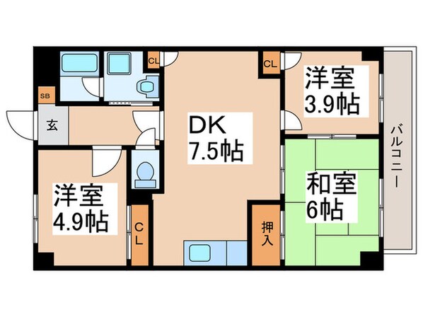 セリオ壱番館の物件間取画像